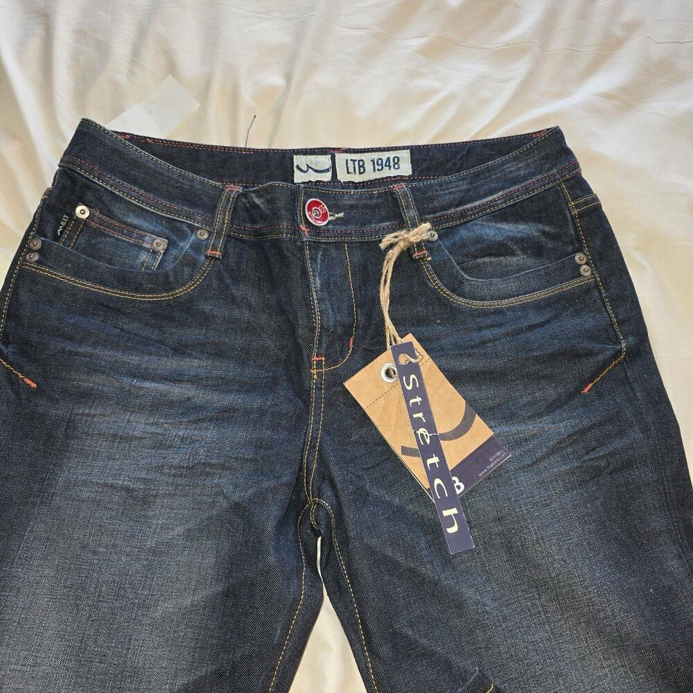 LTB 1948 Jeans Womens Size W 31 L 32 Dark wash whiskered straight leg jeans NWT